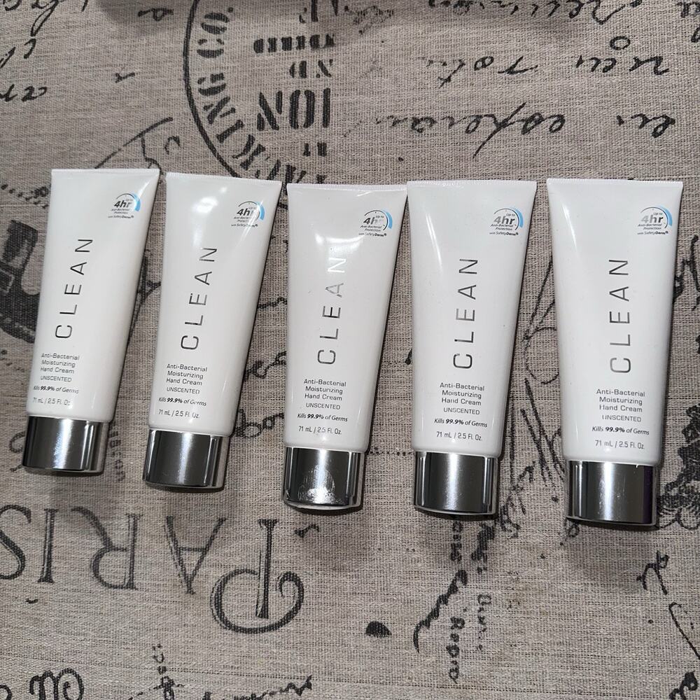 NEW CLEAN Lot Of 5 Tubes Unscented Moisturizer Sanitation Hand Cream 2.5 Oz